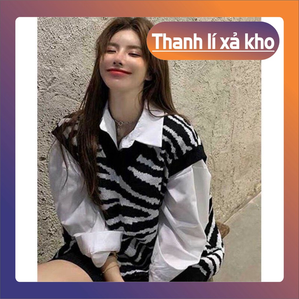 Sét áo sơ mi mix gi-lê loang vằn sale sập dàn
