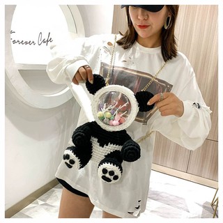 TÚI HANDMADE TỰ ĐAN GẤU TRÚC MÃ 66 ❤