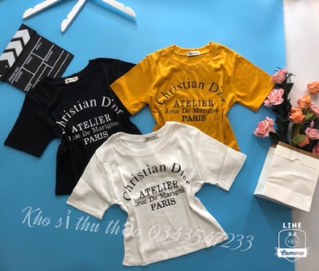 Croptop thêu chữ hình chụp thật kèm video