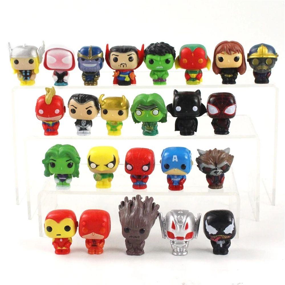 Bộ 24 Mô Hình Nhân Vật Siêu Anh Hùng Iron Man Captain America Venom Deadpool
