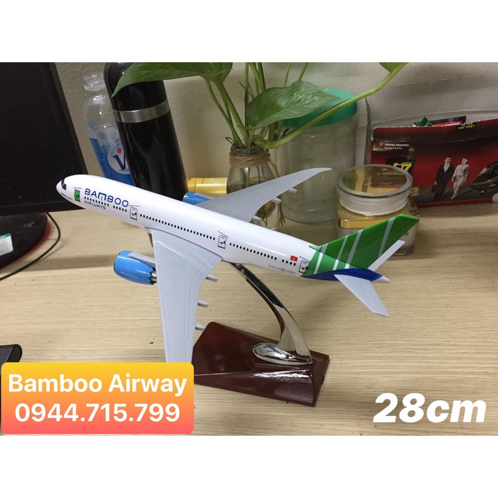 Bamboo Airway 28cm Mô Hình Máy bay Kim Loại