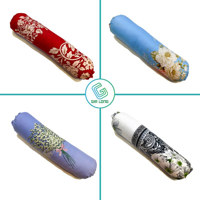 Vỏ gối ôm💖35x100💖 vỏ gối, bao gối ôm cotton poly hoa lá đẹp Gia Long Home | BigBuy360 - bigbuy360.vn