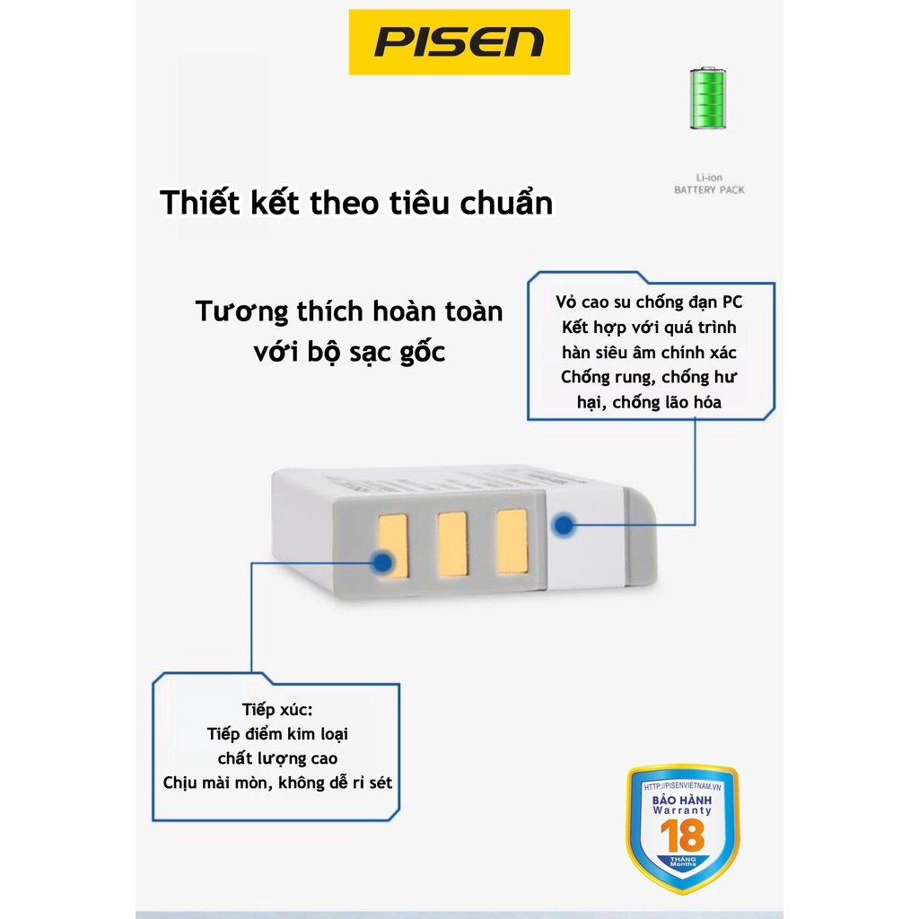 Pin Máy Ảnh Pisen Fujji NP95