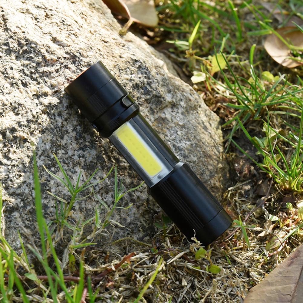 COB Flashlight Mini LED Light AAA Lamp Camping Light Waterproof 4 Modes