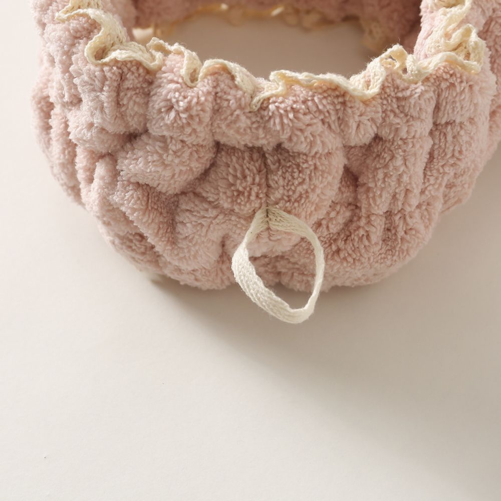 Băng đô cài tóc phối bóng lông ren dễ thương chống trượt phong cách Hàn Quốc cho nữ