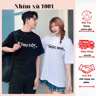 Áo cặp đôi nam nữ tay lỡ unisex dễ thương áo đôi trụ cột nóc nhà siêu xinh