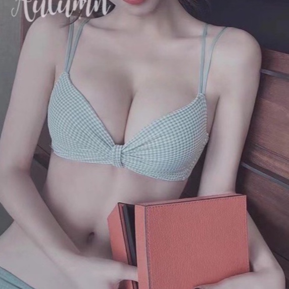 Áo Ngực Không Gọng, Áo Lót Nữ Caro Đệm Mỏng Chất Cotton Tạo khe Quyến Rũ ZANABRA A113