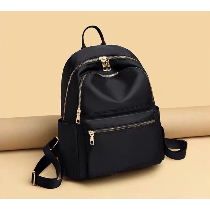 BL40 BALO TRƠN CAO CẤP CHỐNG NƯỚC HAI MÀU ĐỎ ĐEN - BALO THỜI TRANG HỌC SINH - BALO NAM NỮ