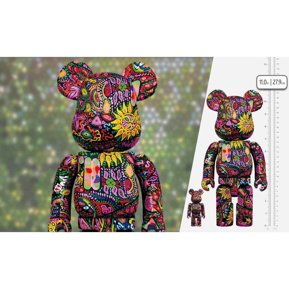 Mô Hình trưng bày decor Bearbrick Psychedelic Paisley