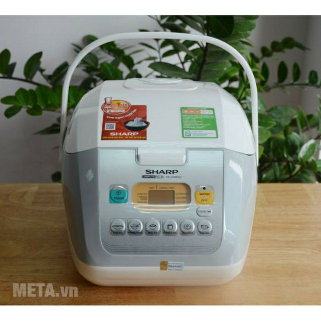 Nồi cơm điện tử Sharp 1.8 lít KS-COM18V-Hàng trưng bày mới 99%-Thương hiệu Sharp nổi tiếng Nhật Bản