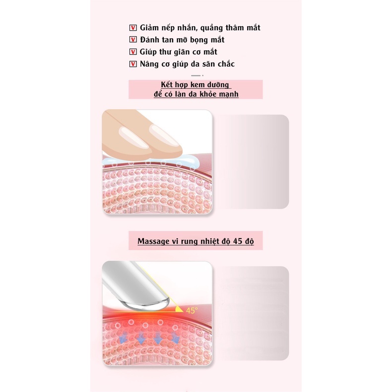Bút Massage Trị Thâm Mắt Cầm Tay Đa Năng Rulax, Nhỏ Gọn Tiện Lợi, Trị Thâm Môi Thâm Mắt 2IN1 [Bảo Hành 12 Tháng]