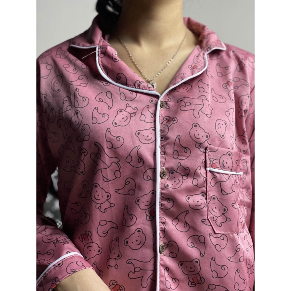 Bộ pijama kate form chuẩn, nhiều mẫu mã dễ thương áo dài quần dài chất kate loại 2 (ảnh thật shop chụp) | BigBuy360 - bigbuy360.vn