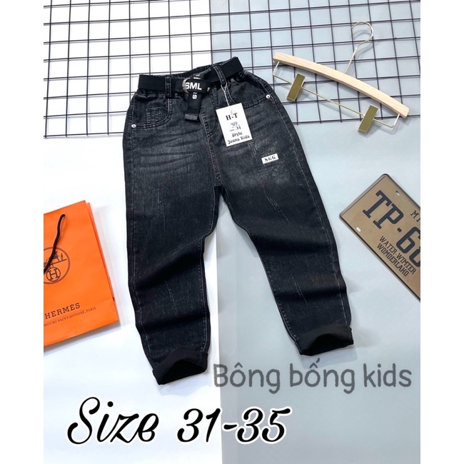 (31-37kg) quần jean ,bò mềm ,quần dài cho bé trai size đại