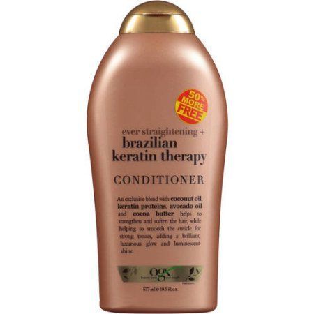 Một cặp Dầu Gội - Dầu Xả OGX Brazilian Keratin Therapy USA  làm khỏe và làm mềm tóc