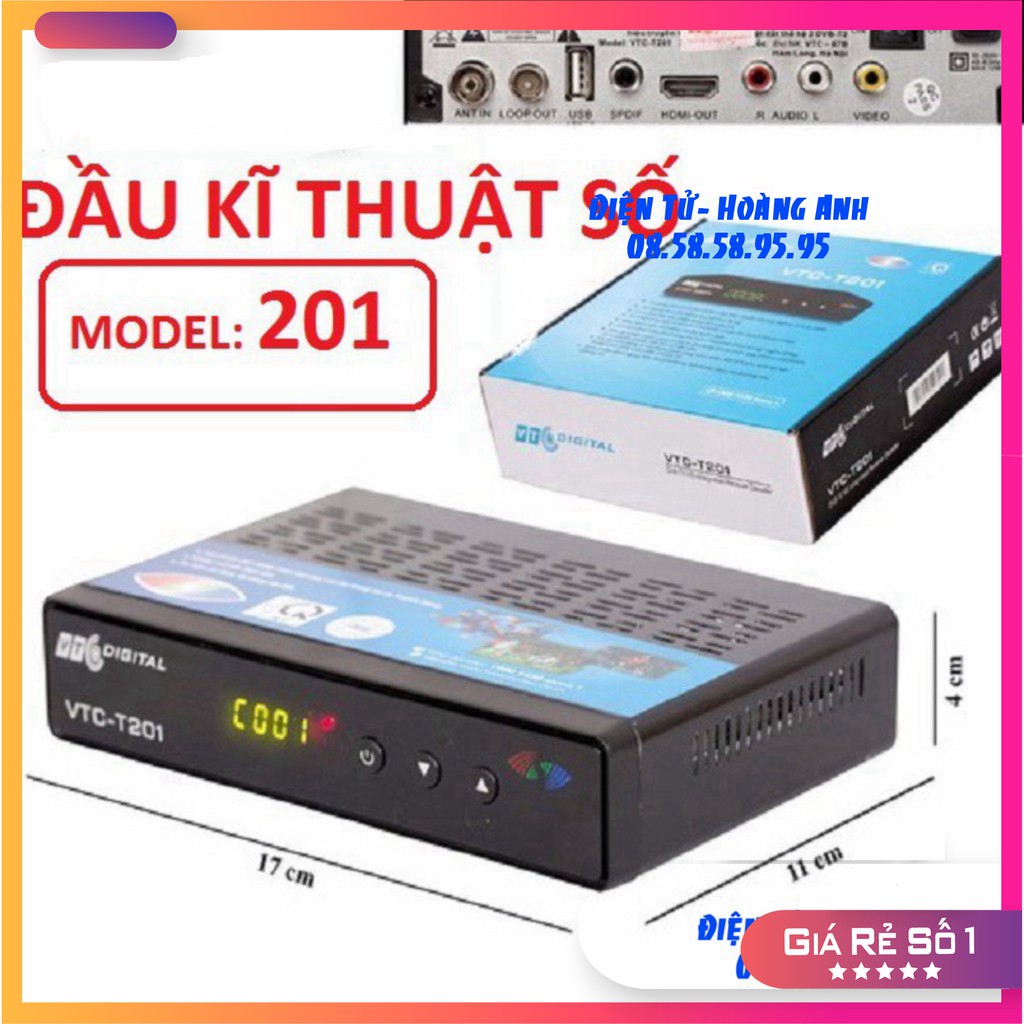 Đầu thu kỹ thuật số DVD -T2. VTC T201- giá tốt