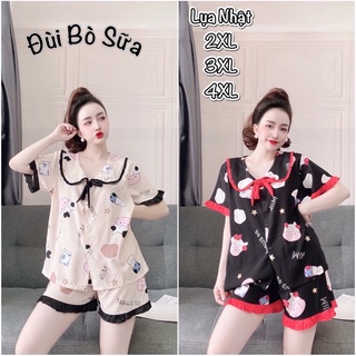 (50-110kg) Đồ Bộ Bigsize Lụa Tiểu Thư Cao Cấp