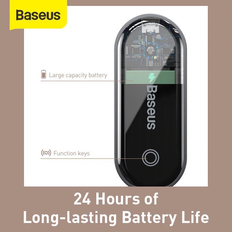 Đèn đọc sách mini Baseus - Pin sạc tiện dụng, nhỏ gọn (Dịu mắt, chân kẹp, 3 mức sáng, 350mAh, 24h) - Chính hãng