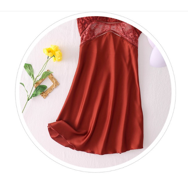 Váy ngủ lụa cao cấp Lace Girl hàng Quảng Châu cao cấp