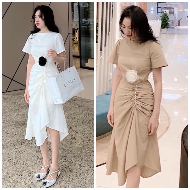 Đầm dự tiệc eo nhún chuổi