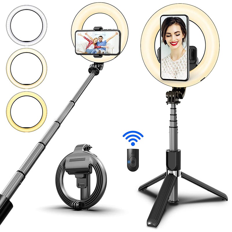 Giá Đỡ Tự Sướng Tích Hợp Đèn Led Dạng Vòng 6.3 Inch Chất Lượng Cao | BigBuy360 - bigbuy360.vn