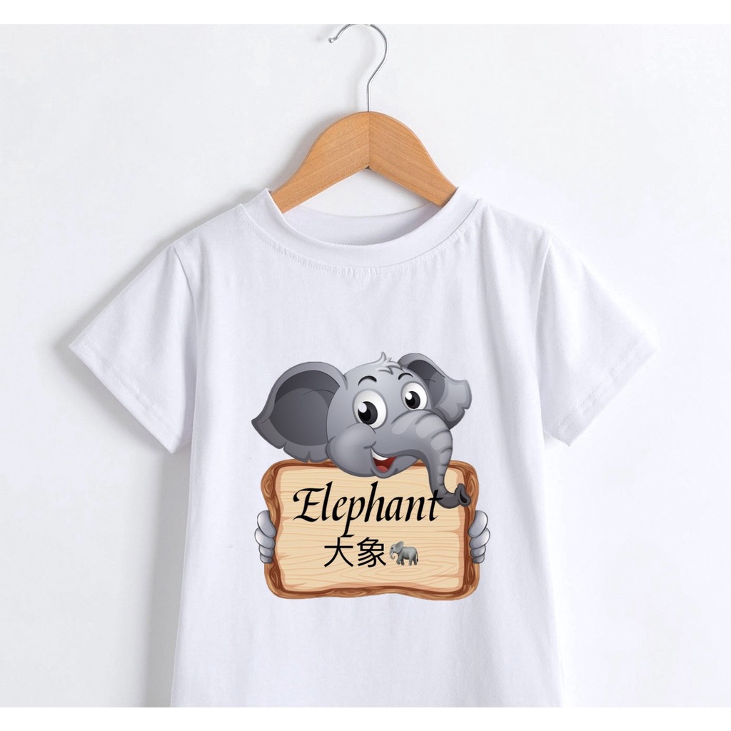 Áo thun bé trai trí tuệ học tập tiếng anh tiếng hoa