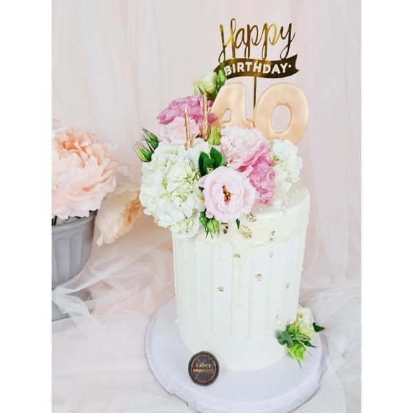 Mica cắm chữ Happy Birthday bịch 10 cây