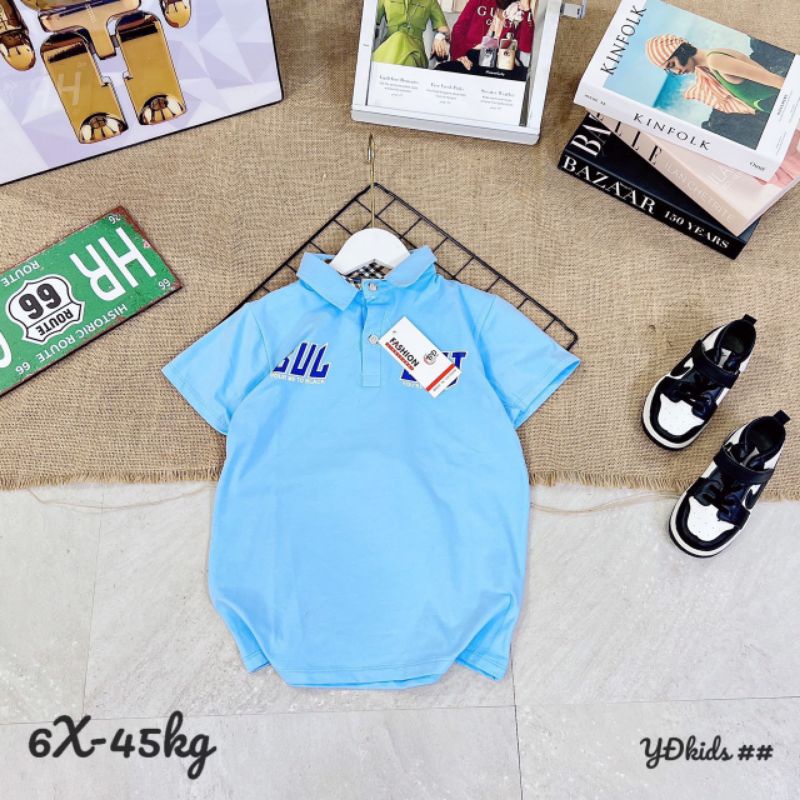 POLO BÉ TRAI {35-40kg} Áo phông có cổ bé trai size cồ M262