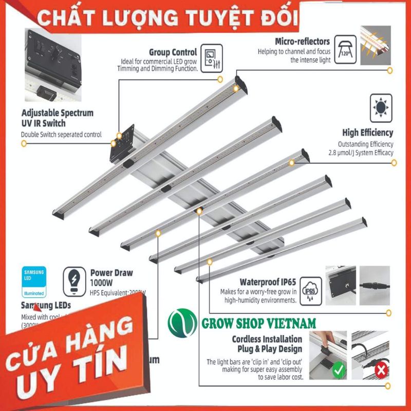 Đèn Led Bar Win750 chuyên dụng cho cây trồng (Led Grow Light 750 Watt)