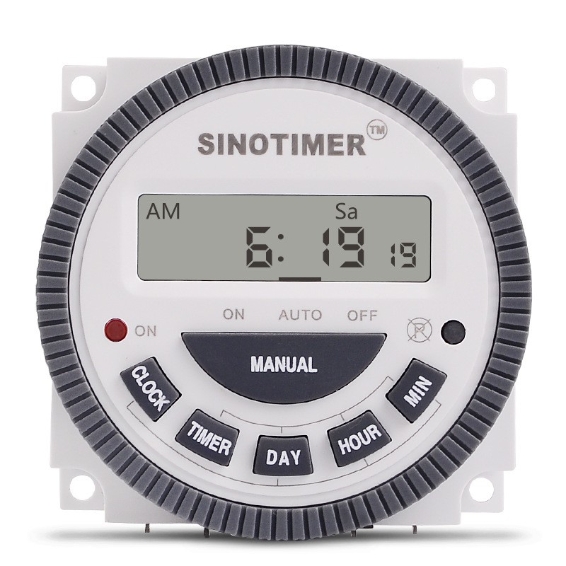 Công Tắc Hẹn Giờ Sinotimer Tm619H-2 30a Cho Đèn Hàng Tuần