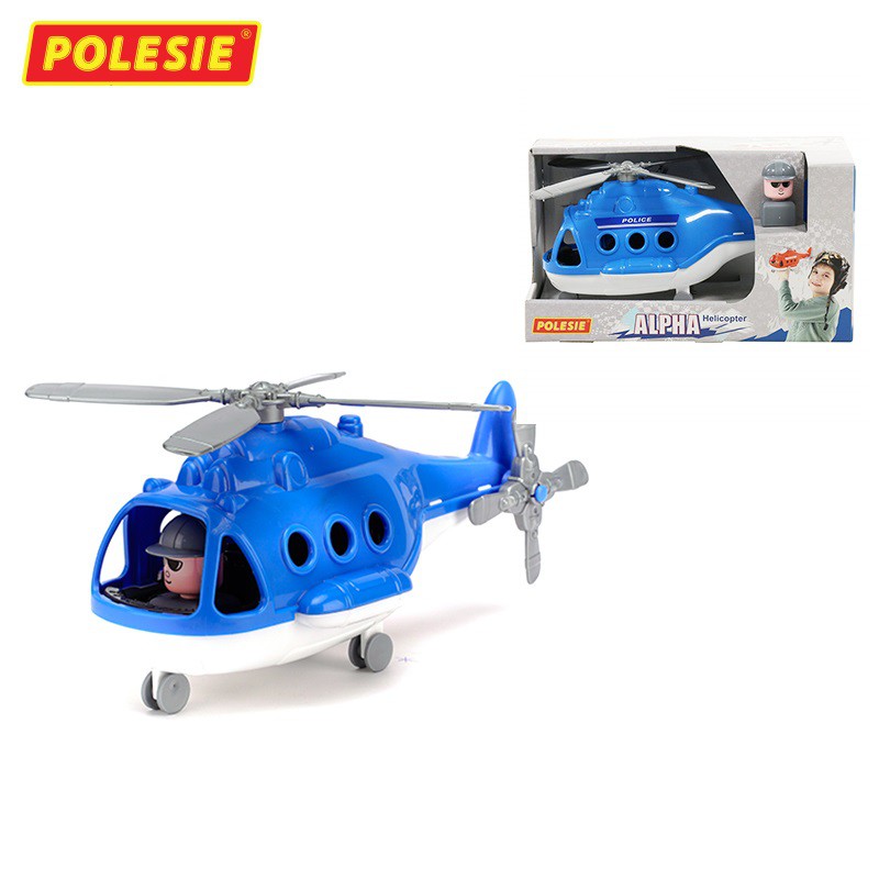 Đồ Chơi Mô Hình Máy Bay Trực Thăng Cảnh Sát, Nhựa ABS An Toàn Nhập Khẩu Châu Âu CHÍNH HÃNG POLESIE 68675