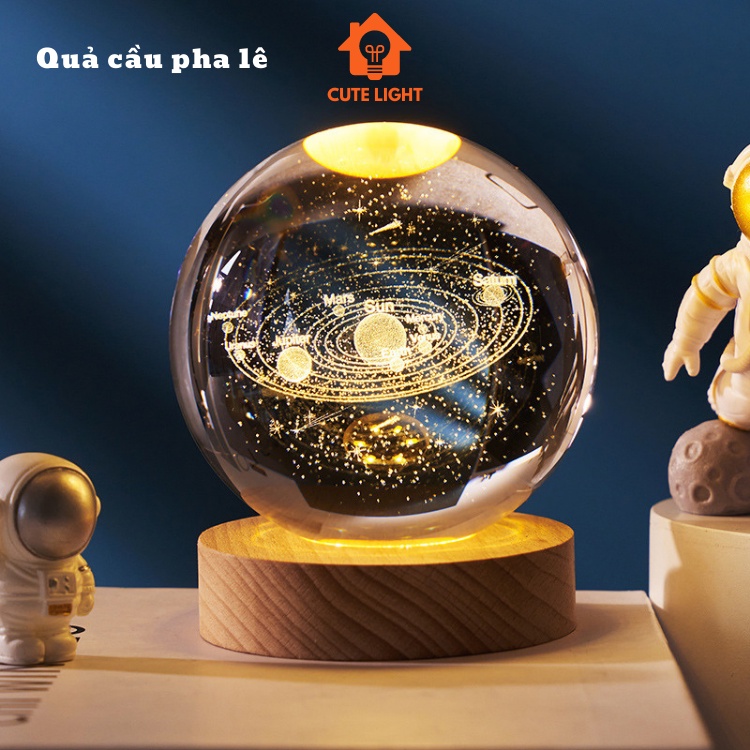 Quả cầu pha lê phát sáng, đèn trang trí phòng ngủ,quà tặng sinh nhật quà lưu niệm quà tặng bạn gái ý nghĩa