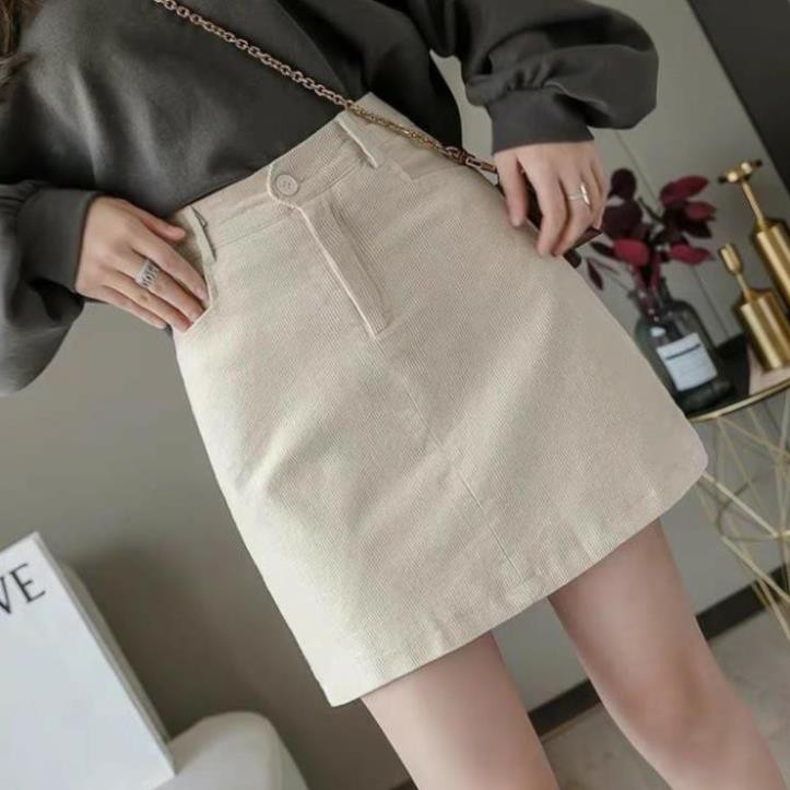 [Sale Khủng] Chân váy chữ A có quần trong vải nhung mới thiết kế đơn giản cá tính | BigBuy360 - bigbuy360.vn