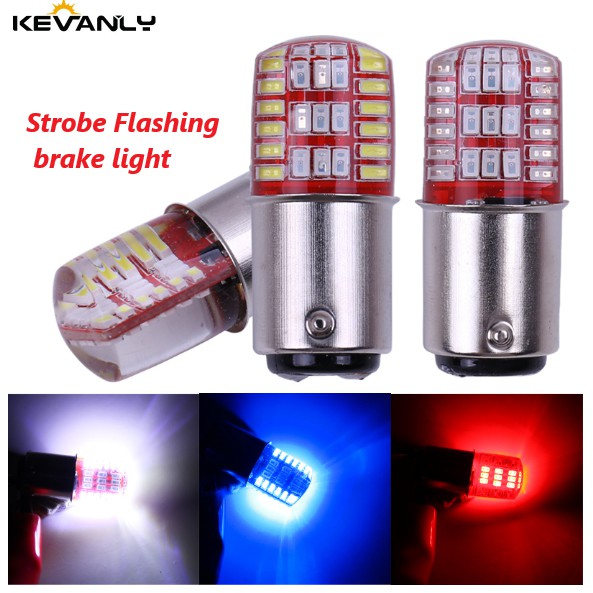 Bóng đèn LED Kevanly 1157 Bay15D 3014 42SMD ánh sáng đỏ cho xe hơi