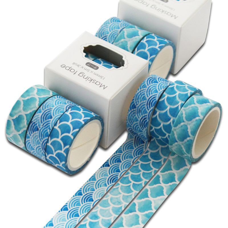 Set 3 Cuộn Băng Dính Washi Trang Trí Dễ Thương