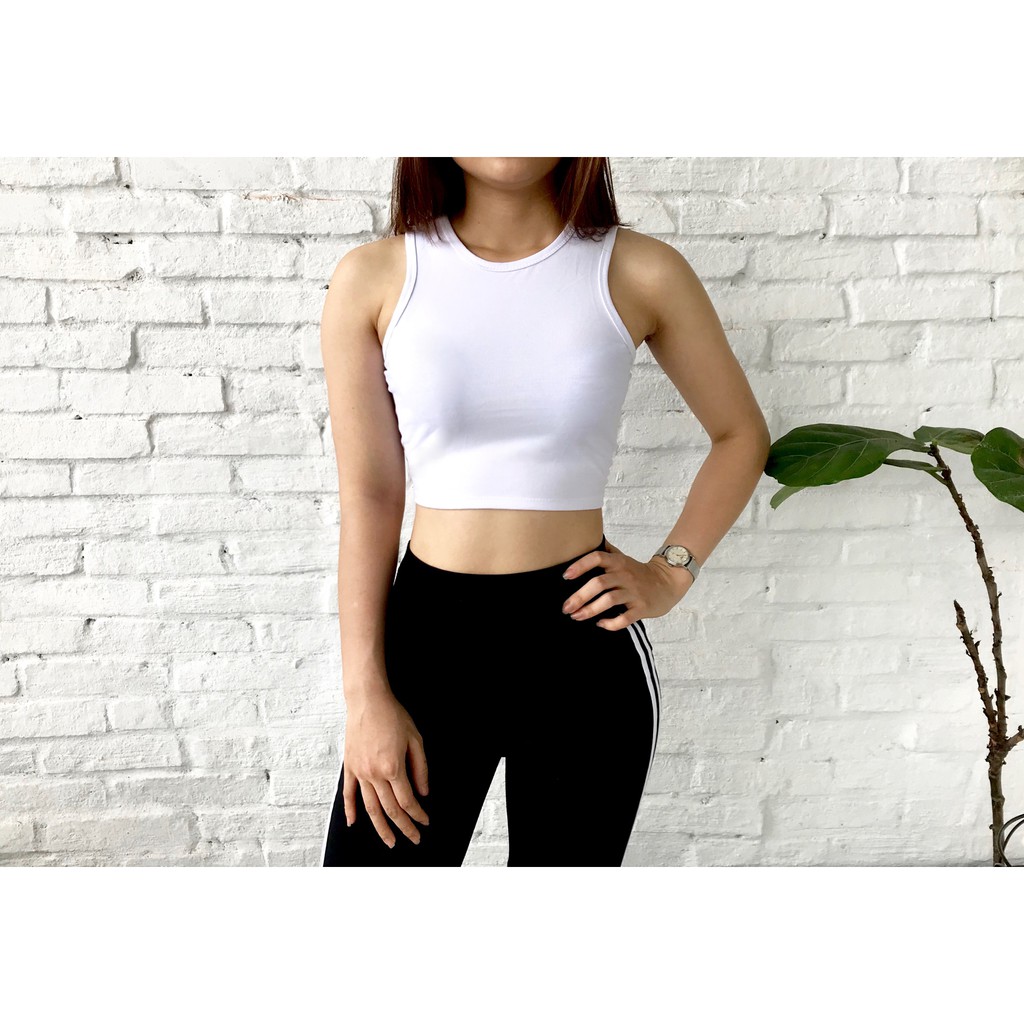 [Free ship đơn trên 50k] Áo thun croptop ba lỗ nữ, áo ba lỗ nữ màu trắng đen, co dãn 4 chiều