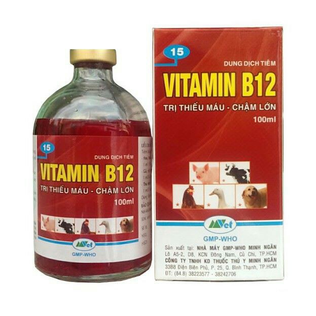 Vitamin B12 giải độc cho hoa lan, cây cảnh, chai lớn 100ml