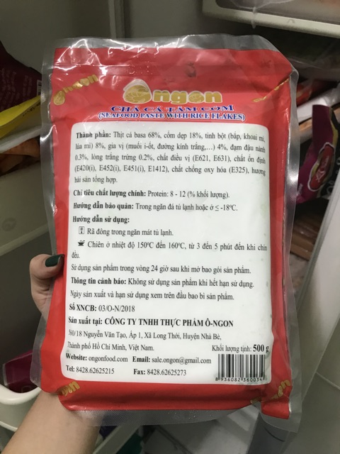 Chả cá Cốm xanh O ngon gói 500g