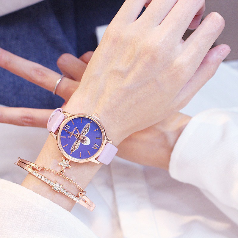 Đồng hồ nữ Dotime điện tử Candycat dây da mặt ong siêu đẹp ZO87 | BigBuy360 - bigbuy360.vn