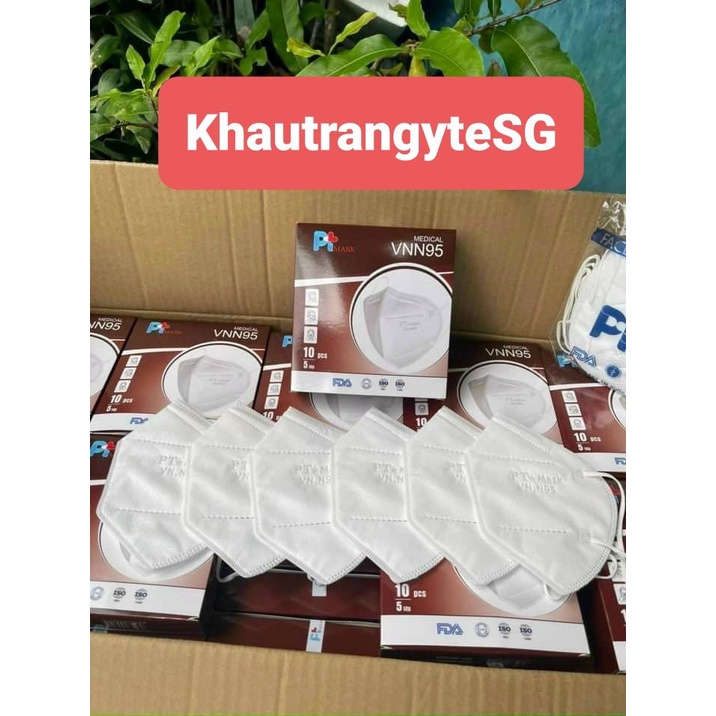 (Hộp 10 cái) KHẨU TRANG Y TẾ 5 LỚP KHÁNG KHUẨN VN95 PT PHƯƠNG TUYẾN {Chính hãng}
