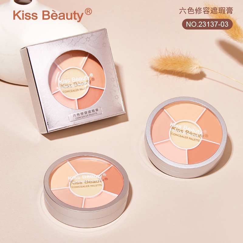 Bảng triệt sắc Kiss Beauty, kem che khuyết điểm concealer nội địa trung F10 Sammi beauty