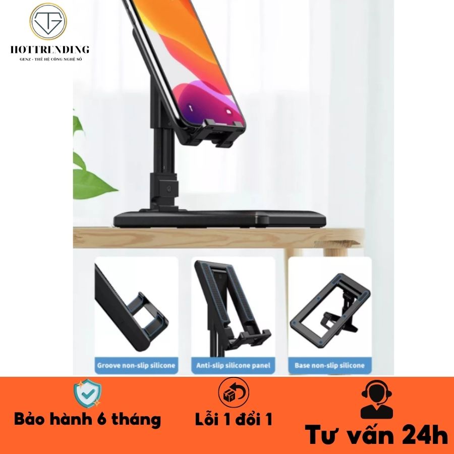 Giá Đỡ Điện Thoại Để Bàn Có Tăng Giảm Chiều Cao, Dễ Dàng Gấp Gọn, Chất Nhựa Chắc Bền, Để Được Cả Máy Tính Bảng Loại Đẹp