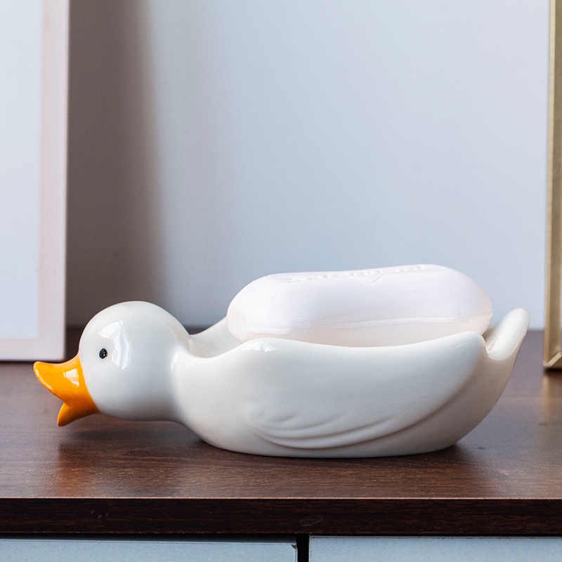 Hộp Đựng Xà Phòng Đa Năng Hình Chú Vịt Dễ Thương