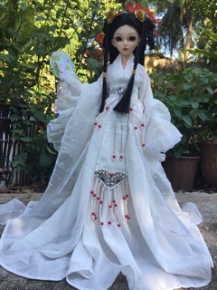 Đồ búp bê bjd 1/4 cổ trang + búi tóc