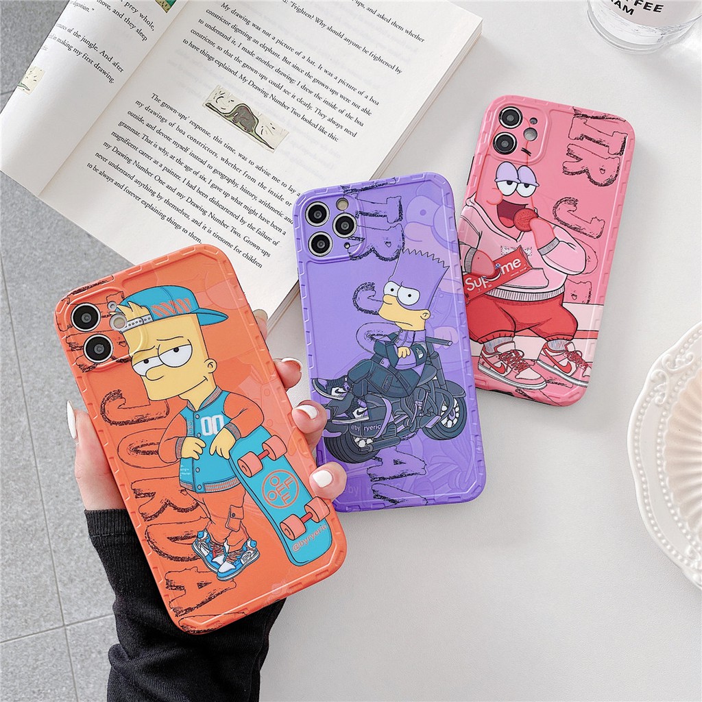 Ốp điện thoại nhựa mềm in hình hoạt hình simpson dễ thương cho IPhone13 12 mini 11 PRO MAX 7/8plus SE2020 X/XS XR XSMAX