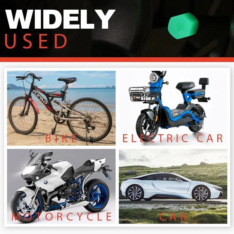 1/4 Nắp Van Bánh Xe Đạp / Xe Máy Màu Xanh Hồng / Xanh Lá Phản Quang