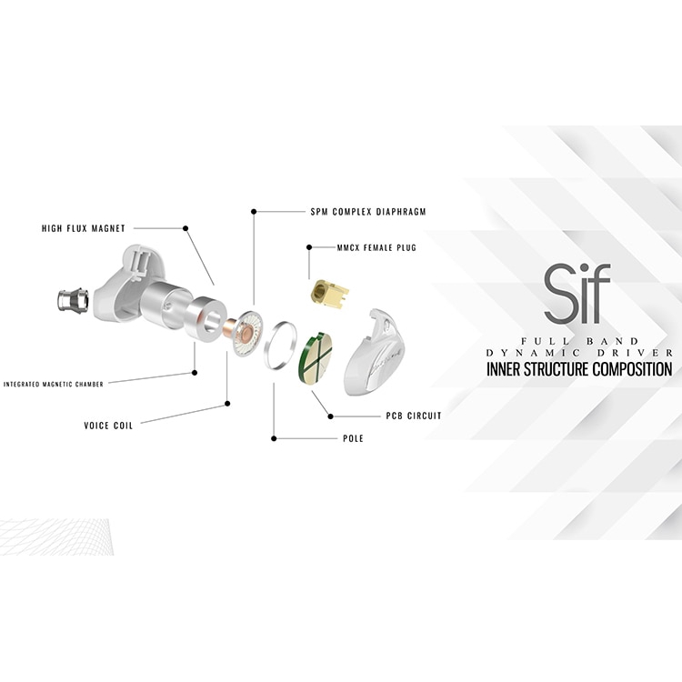 Tai nghe nhét tai hiệu kinera sif cao cấp kèm dây cáp mmcx