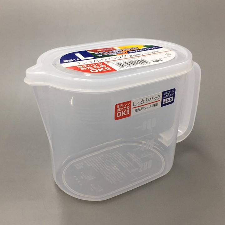 Hộp đựng thực phẩm K155 có tay cầm 1L Nakaya Nhật Bản nhựa cao cấp, chịu nhiệt tốt có thể dùng trong lò vi sóng