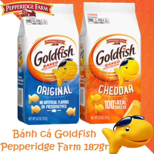 (2 vị) Bánh cá Goldfish Pepperidge Farm gói 187gr