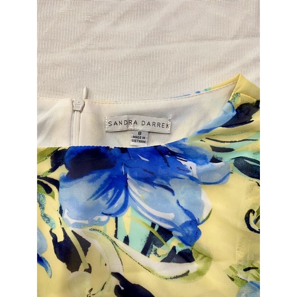 Đầm voan hoa xanh Sandra Darren - Thanh lý vnxk