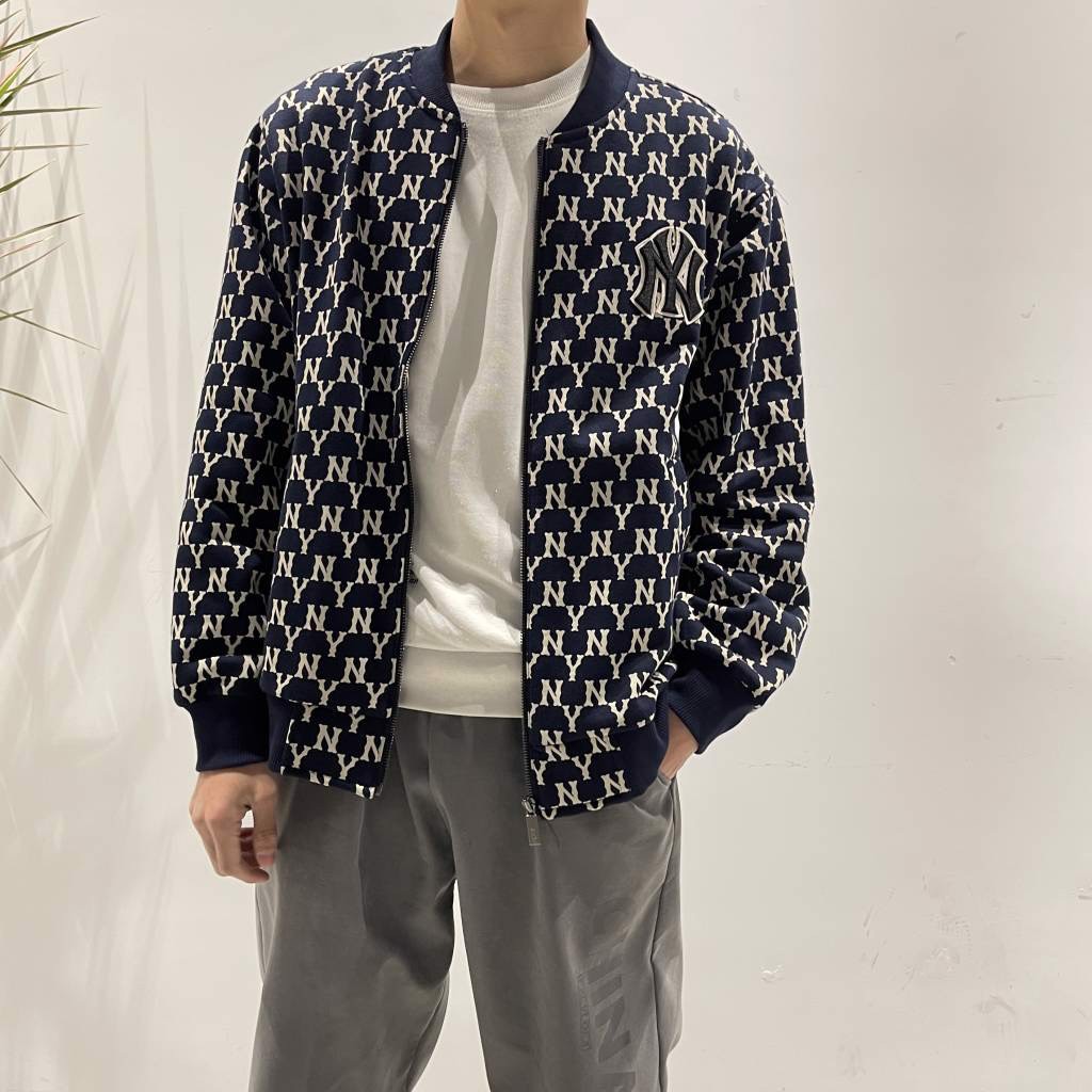 ÁO KHOÁC BOMBER MLB NEW YORK NY LOGO TO nam nữ Thun Mát phối chữ hàng chính hãng cao cấp CÓ BIG SIZE | BigBuy360 - bigbuy360.vn
